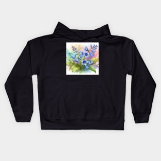 Blue Bell Spring Flowers Kids Hoodie